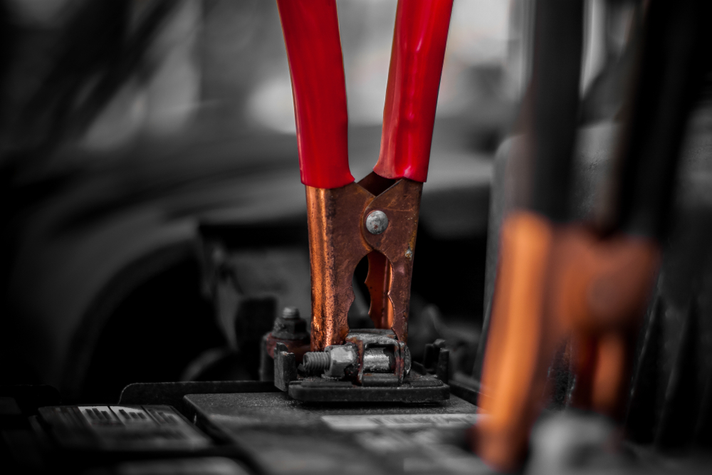 Car,Booster,Jumper,Cables,Charging,Automobile,Discharged,Dead,Battery,Close