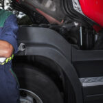 Semi,Truck,Mechanic,Job.,Caucasian,Truck,Service,Technician,With,The